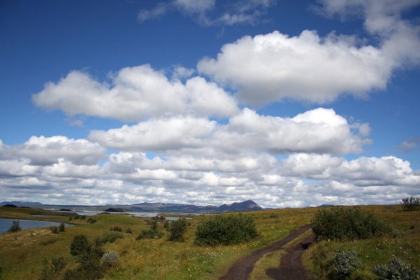 Cumulus clouds in Iceland
