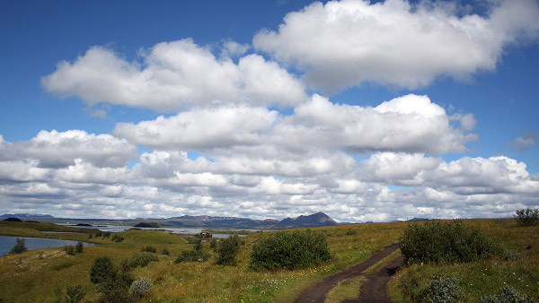 Cumulus clouds in Iceland