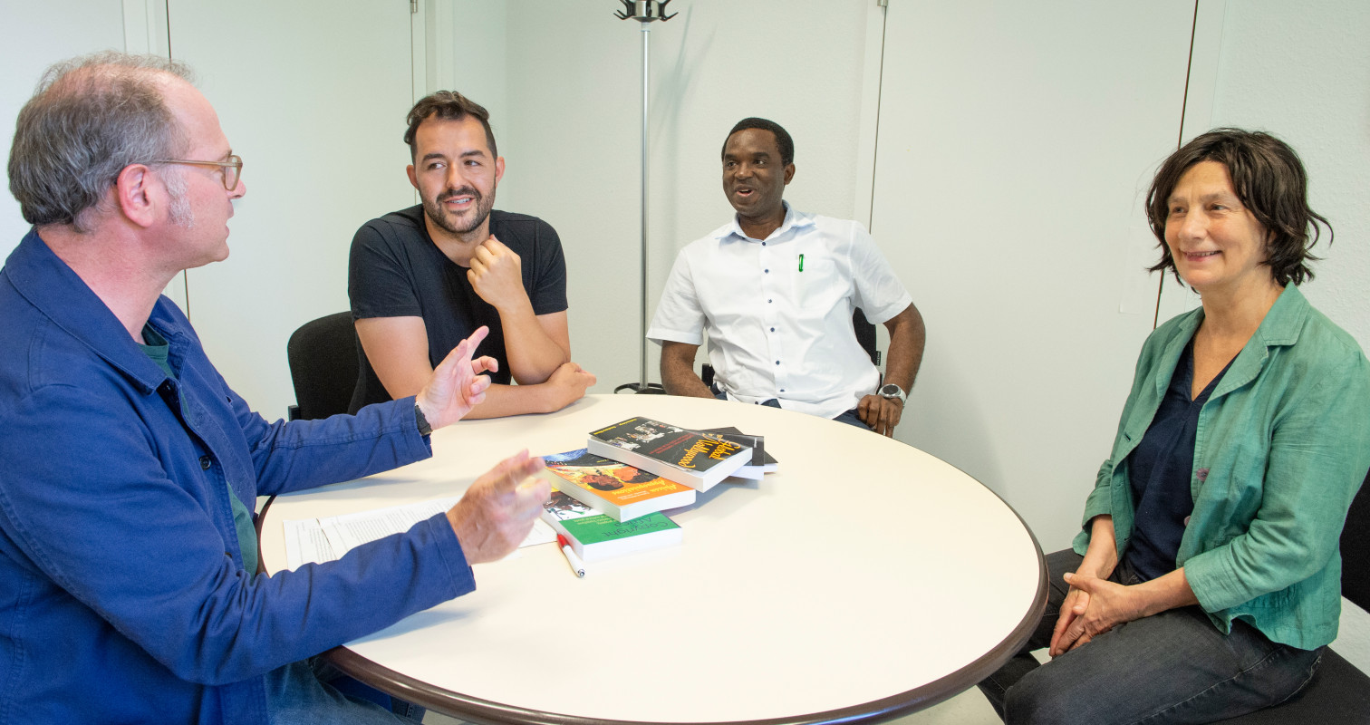 Vier Wissenschaftler*innen der JGU berichten über das RMU-Projekt CEDITRAA (Foto: Peter Pulkowski)