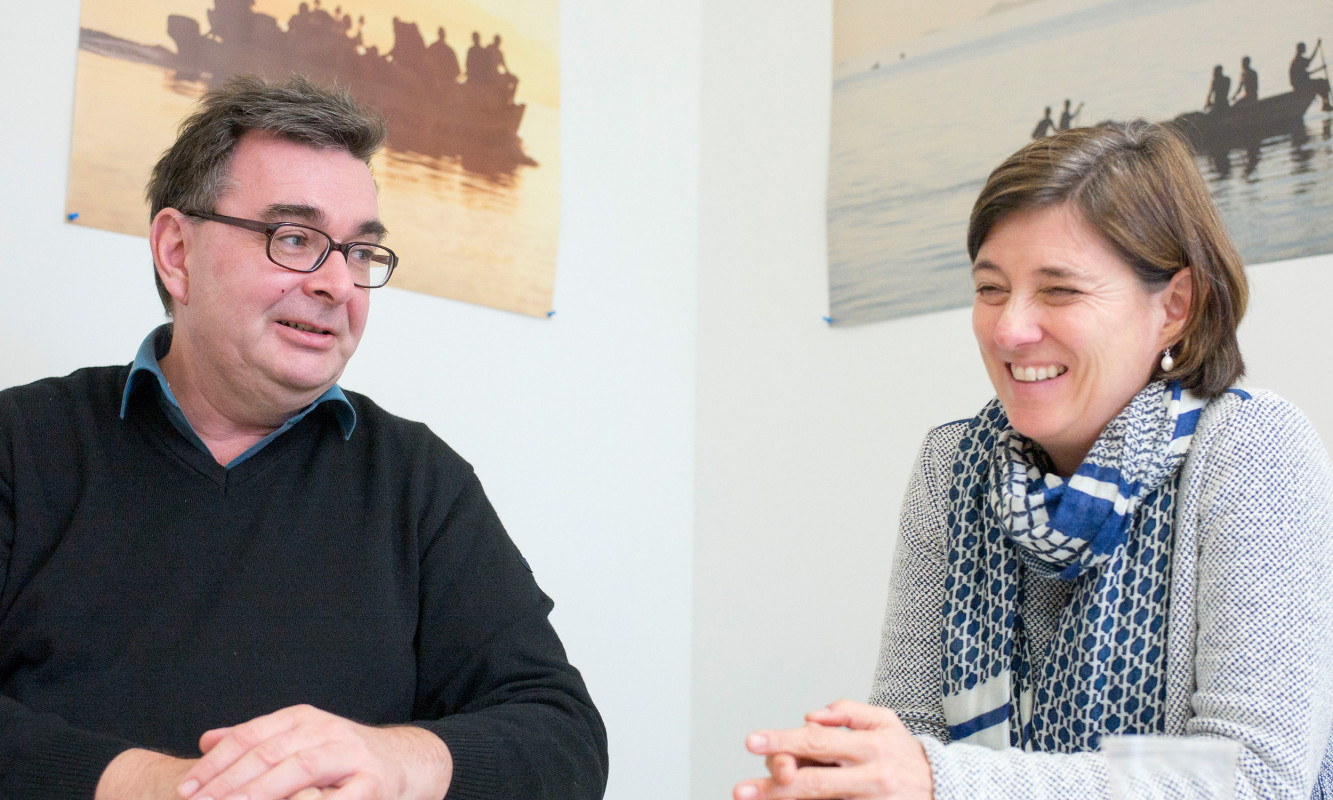 Dr. Karen Hahn and Dr. Stefan Schmid are in charge of the Centre for Interdisciplinary African Studies in Frankfurt.