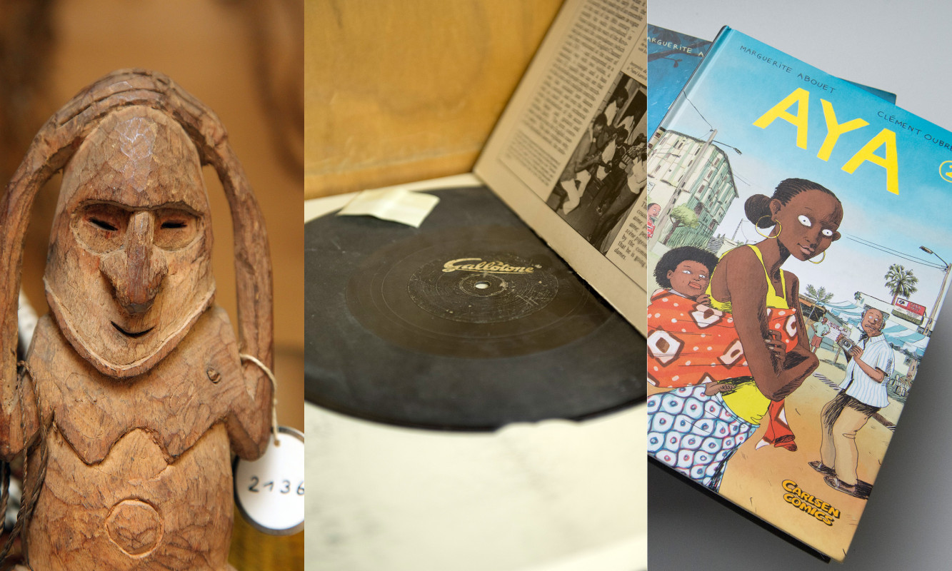 Items from the Ethnographic Teaching Collection, the African Music Archives and the Jahn Library for African Literatures at Johannes Gutenberg University Mainz