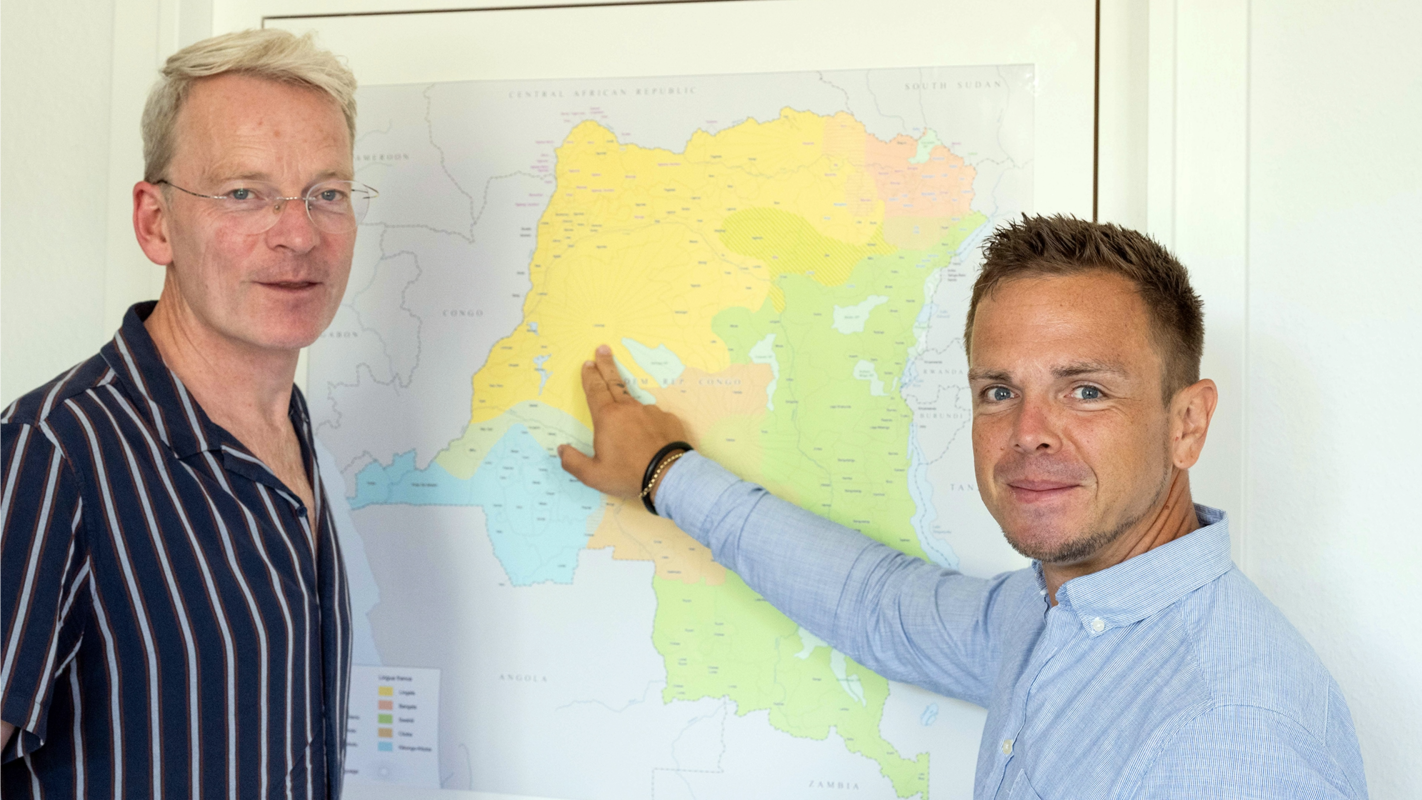 (v.l.) Prof. Dr. Axel Fanego Palat von der Goethe-Universität Frankfurt und Prof. Dr. Nico Nassenstein von der JGU (Foto: Peter Thomas) (v.l.) Prof. Dr. Axel Fanego Palat von der Goethe-Universität Frankfurt und Prof. Dr. Nico Nassenstein von der JGU (Foto: Peter Thomas)