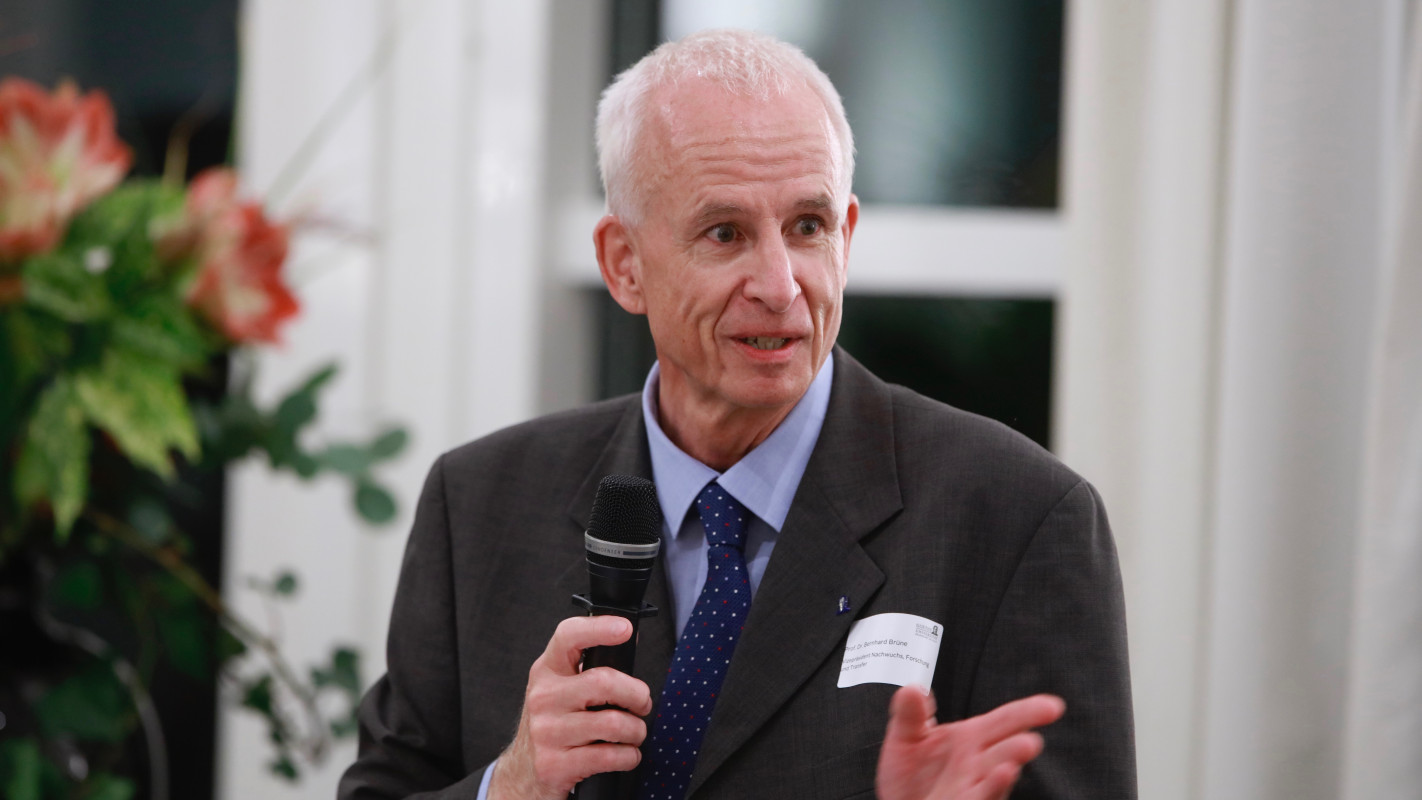 Prof. Brüne spricht zu den Teilnehmenden