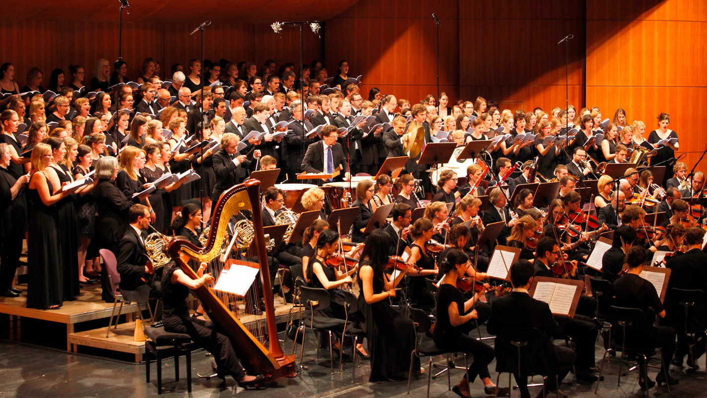 UniChor &amp; UniOrchester Mainz beim Semesterkonzert in der Rheingoldhalle Mainz