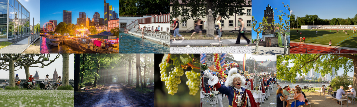 From top left to bottom right: TU Darmstadt/Jannik Hoffmann, #visitfrankfurt/Holger Ullmann, TU Darmstadt/Katrin Binner, Landeshauptstadt Mainz, privat, TU Darmstadt/Thomas Ott, Landeshauptstadt Mainz, #visitfrankfurt, Landeshauptstadt Mainz, Landeshauptstadt Mainz, #visitfrankfurt_plazy_Isabela_Pacini